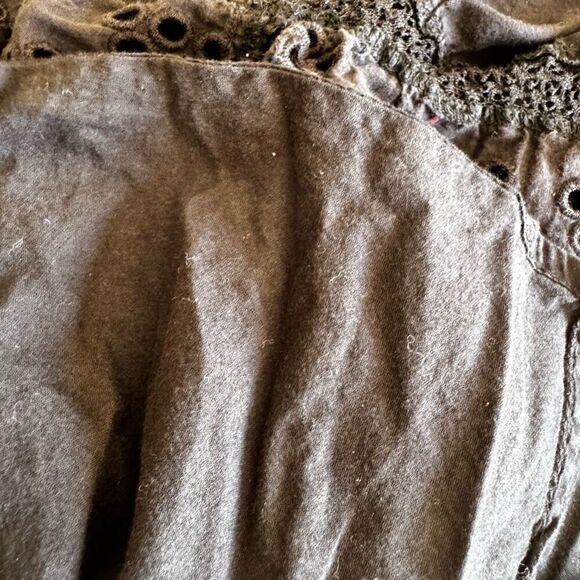 Ralph Lauren Y2K black eyelet tiered lined midi skirt Sz M # 2403 - Picture 15 of 16